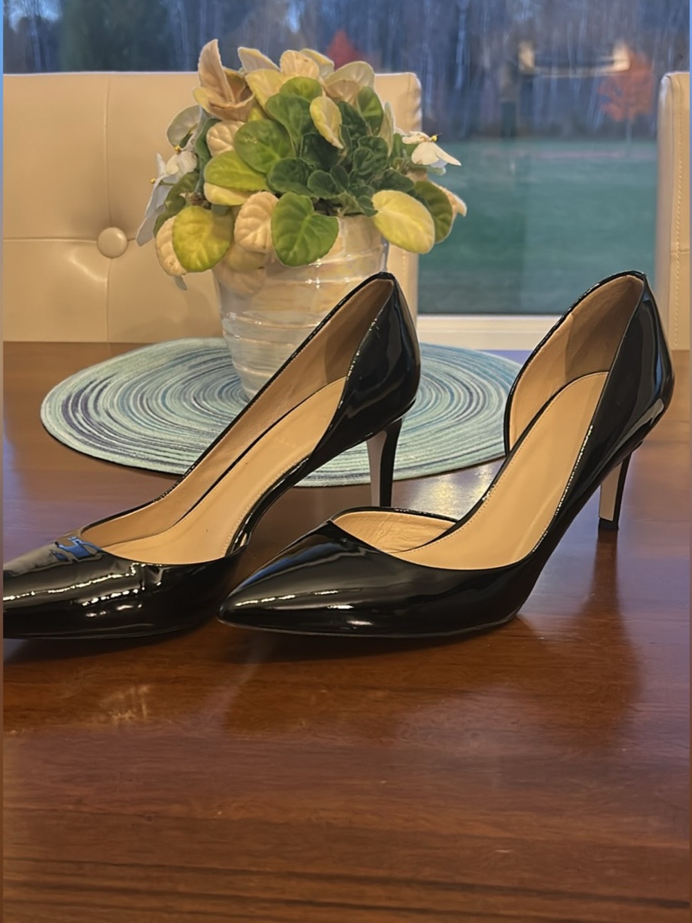 J Crew Classic Black Patent Pointed-Toe Pumps - Women's Heels